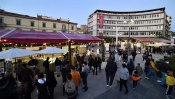 Piazza Vittorio Emanuele a Pisa durante il Terre di Pisa Food &amp; Wine Festival 2021