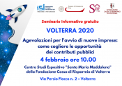 Volterra 2020 - avvio nuove imprese formazione